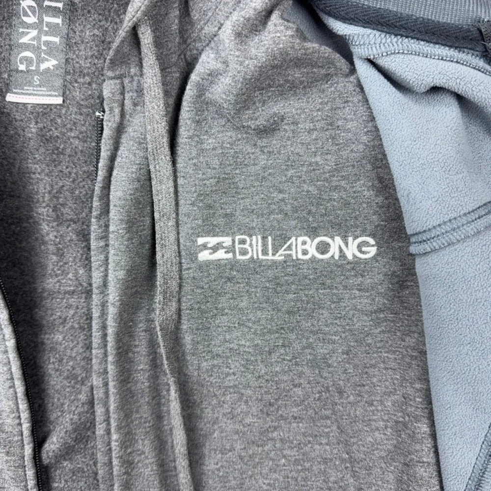 Billabong‎ Jacket Mens Small Gray 2-in-1 Fleece Lined Hooded Full Zip Surf Y2K